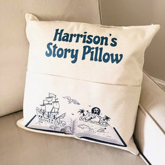 Personalized Storytime Throw Pillow Cover